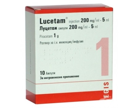 LUCETAM 200 mg. / 5 ml. 10 ampoules